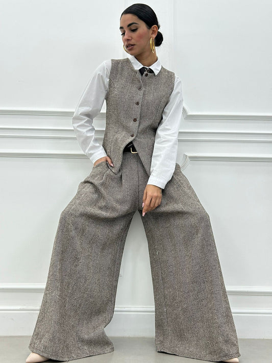 Conjunto Chaleco de Espiga con Pantalón