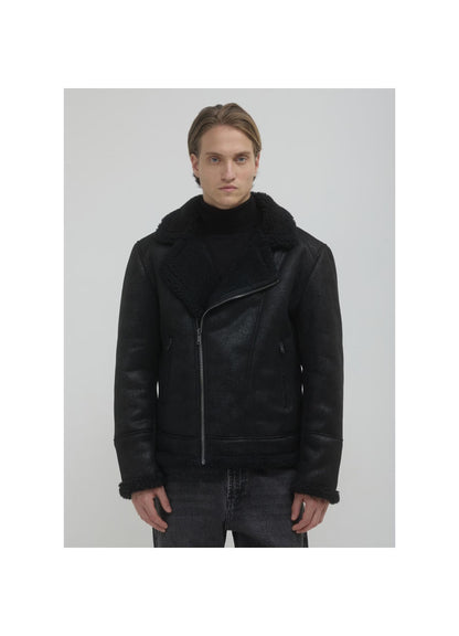 Chaqueta de cuero acolchada estilo motero – Elegancia y carácter en cada detalle