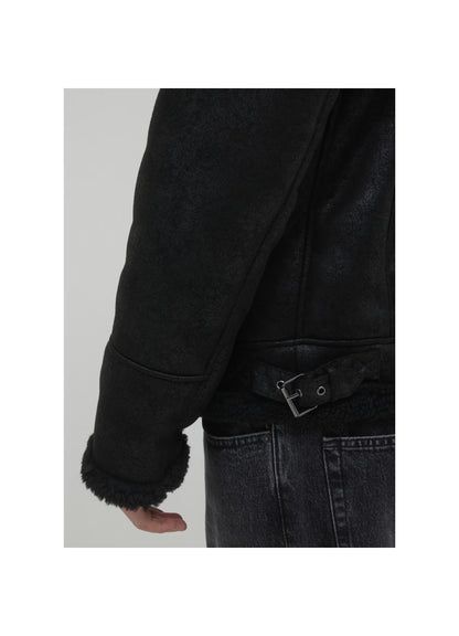 Chaqueta de cuero acolchada estilo motero – Elegancia y carácter en cada detalle