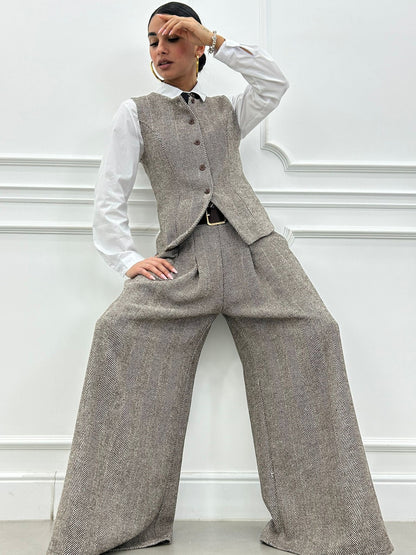 Conjunto Chaleco de Espiga con Pantalón