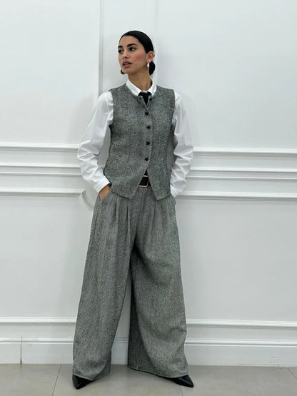 Conjunto Chaleco de Espiga con Pantalón