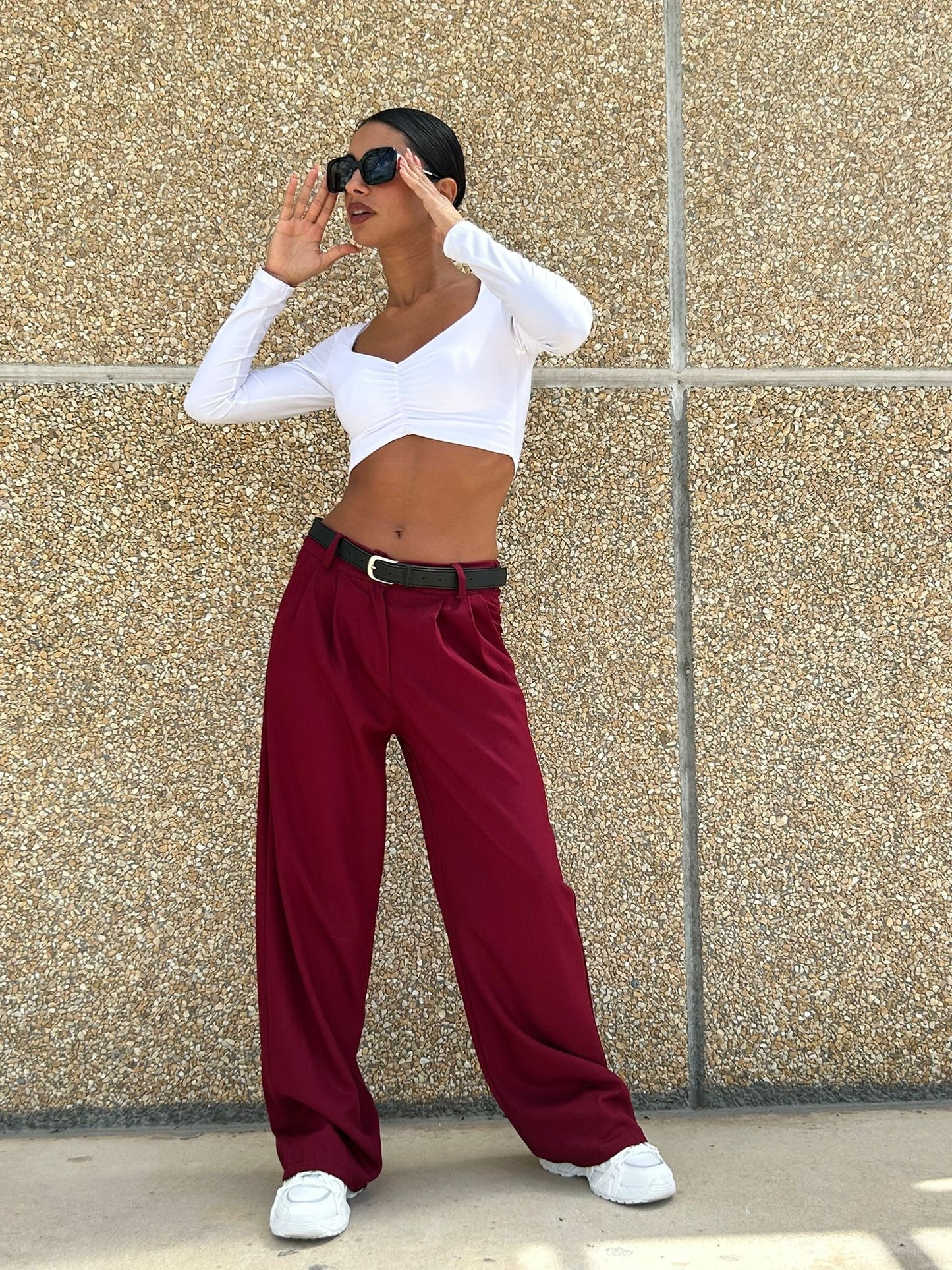 Pantalón de Pinzas con Cinturón