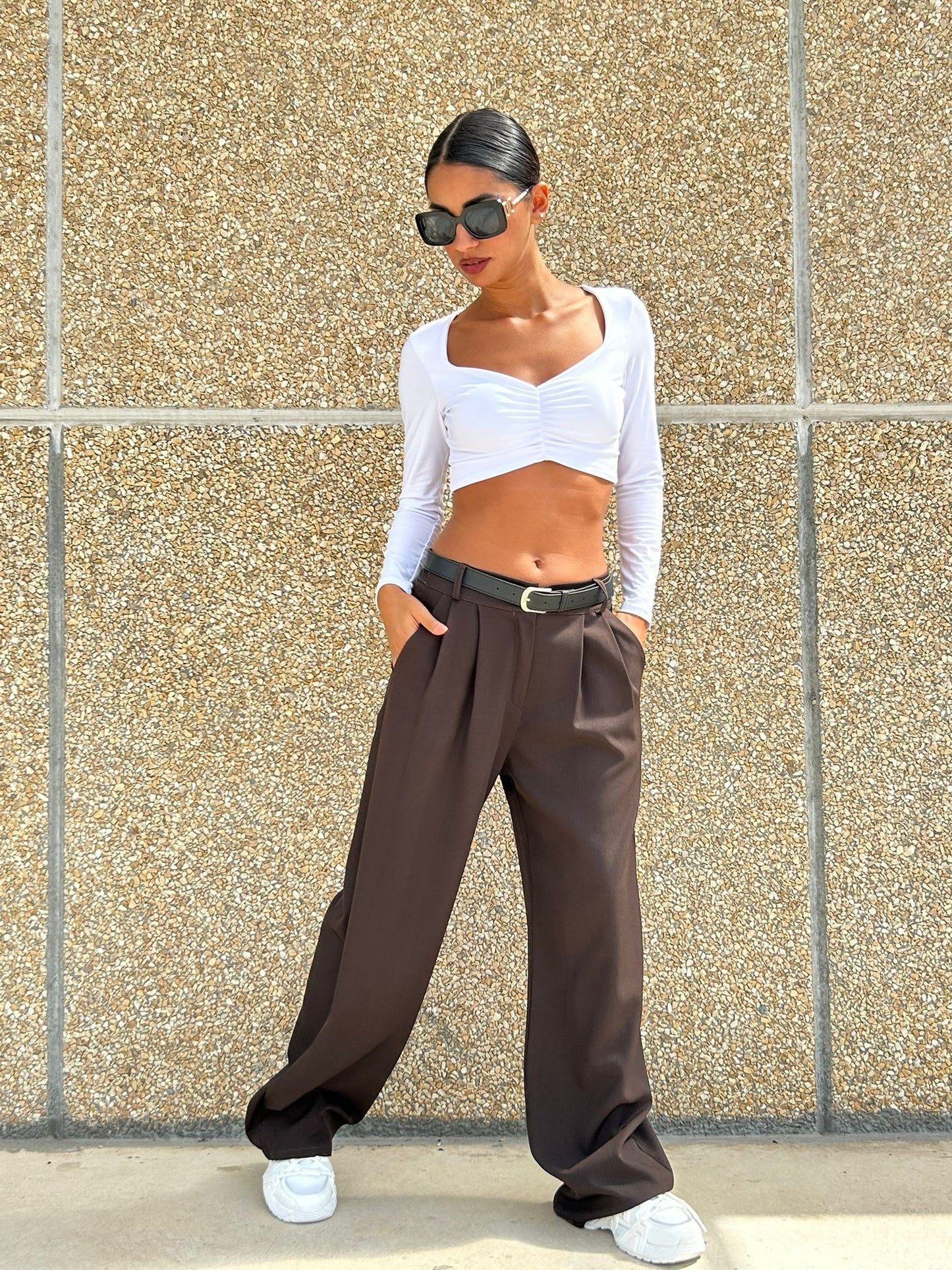 Pantalón de Pinzas con Cinturón