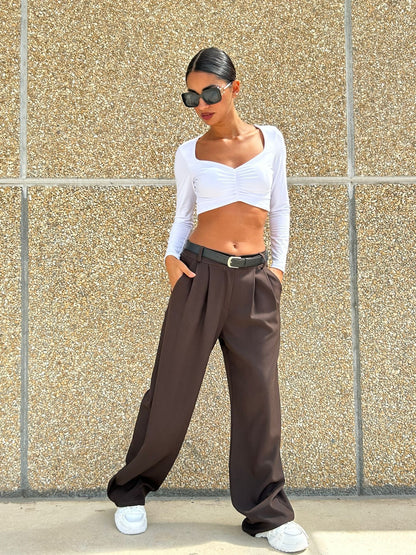 Pantalón de Pinzas con Cinturón