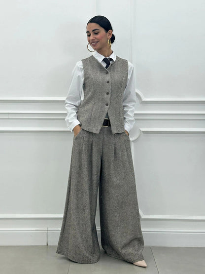 Conjunto Chaleco de Espiga con Pantalón